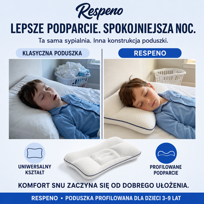 Respeno Spokojny Sen™ – profilowana poduszka dla dzieci