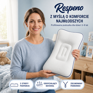Respeno Spokojny Sen™ – profilowana poduszka dla dzieci